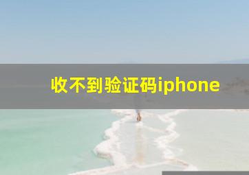 收不到验证码iphone