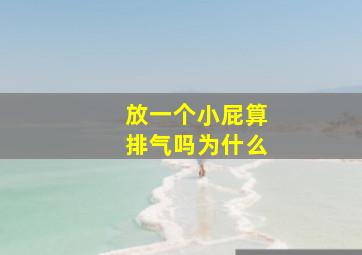 放一个小屁算排气吗为什么