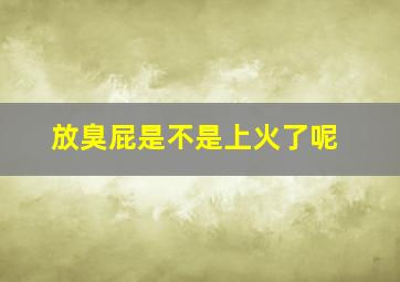 放臭屁是不是上火了呢