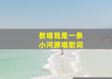 教唱我是一条小河原唱歌词