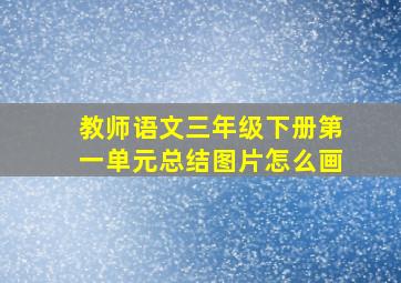 教师语文三年级下册第一单元总结图片怎么画