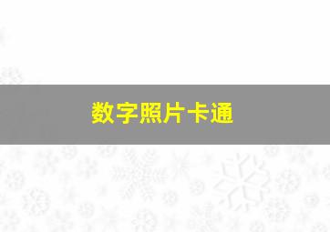 数字照片卡通