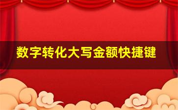 数字转化大写金额快捷键