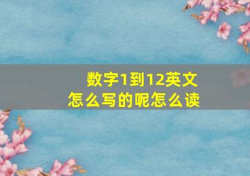 数字1到12英文怎么写的呢怎么读