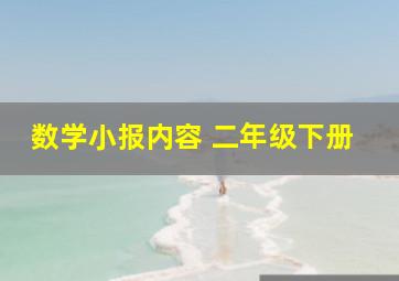 数学小报内容 二年级下册