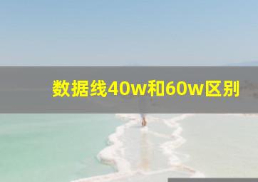 数据线40w和60w区别