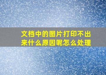 文档中的图片打印不出来什么原因呢怎么处理