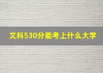 文科530分能考上什么大学