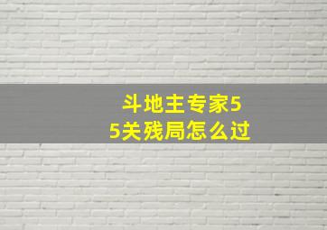 斗地主专家55关残局怎么过