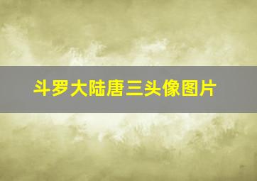 斗罗大陆唐三头像图片