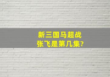 新三国马超战张飞是第几集?