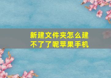 新建文件夹怎么建不了了呢苹果手机