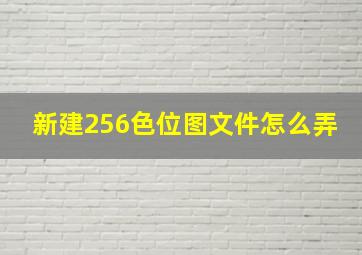 新建256色位图文件怎么弄