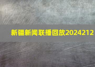 新疆新闻联播回放2024212