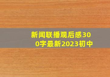 新闻联播观后感300字最新2023初中