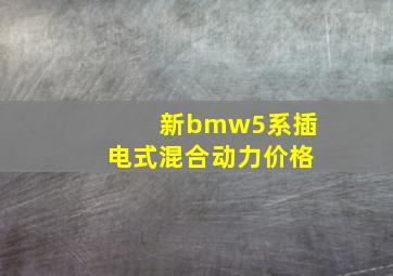 新bmw5系插电式混合动力价格