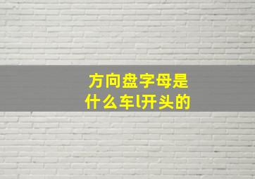 方向盘字母是什么车l开头的