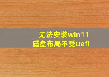 无法安装win11磁盘布局不受uefi