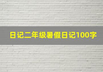 日记二年级暑假日记100字