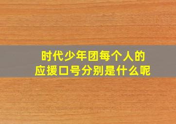 时代少年团每个人的应援口号分别是什么呢