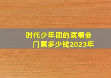 时代少年团的演唱会门票多少钱2023年