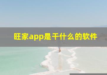 旺家app是干什么的软件