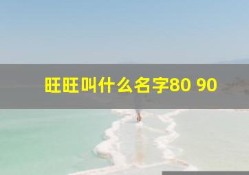 旺旺叫什么名字80 90