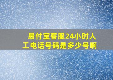 易付宝客服24小时人工电话号码是多少号啊