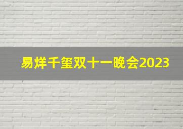 易烊千玺双十一晚会2023