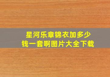 星河乐章锦衣加多少钱一套啊图片大全下载