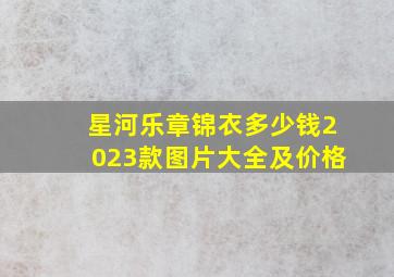 星河乐章锦衣多少钱2023款图片大全及价格