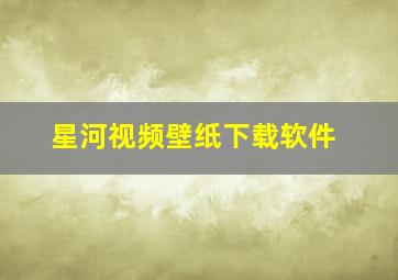 星河视频壁纸下载软件