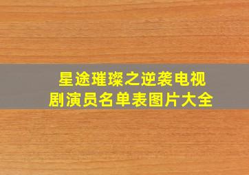 星途璀璨之逆袭电视剧演员名单表图片大全