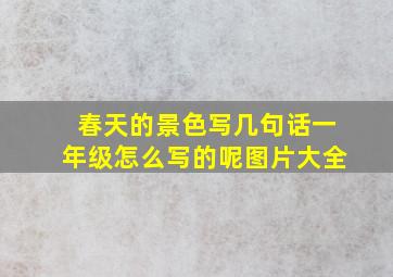 春天的景色写几句话一年级怎么写的呢图片大全