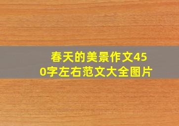 春天的美景作文450字左右范文大全图片