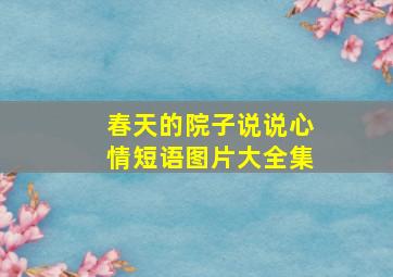 春天的院子说说心情短语图片大全集