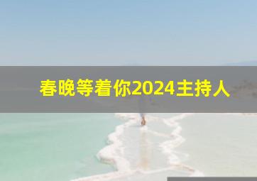 春晚等着你2024主持人