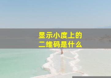 显示小度上的二维码是什么