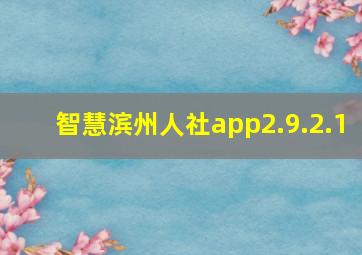 智慧滨州人社app2.9.2.1