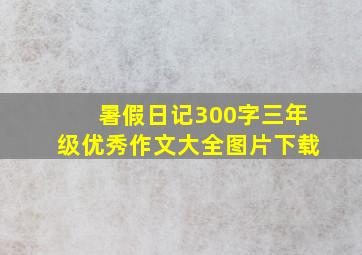 暑假日记300字三年级优秀作文大全图片下载