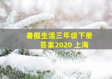 暑假生活三年级下册答案2020 上海