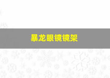 暴龙眼镜镜架