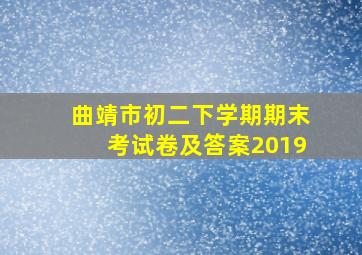 曲靖市初二下学期期末考试卷及答案2019