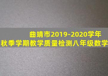 曲靖市2019-2020学年秋季学期教学质量检测八年级数学