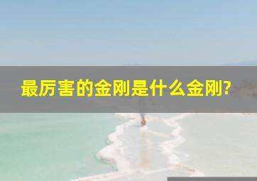 最厉害的金刚是什么金刚?