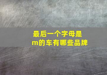 最后一个字母是m的车有哪些品牌