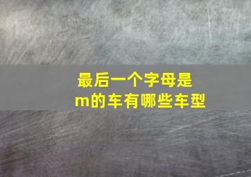 最后一个字母是m的车有哪些车型