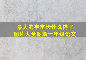 最大的宇宙长什么样子图片大全图解一年级语文