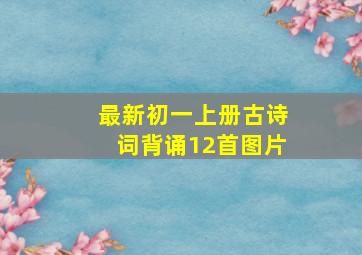 最新初一上册古诗词背诵12首图片