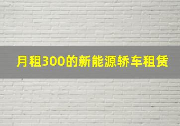 月租300的新能源轿车租赁